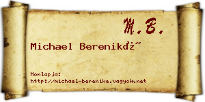 Michael Bereniké névjegykártya